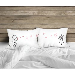 "LOVE BUBBLE" Couple Pillow Case 