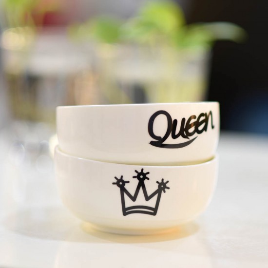 King & Queen Bowl 陶瓷碗一對