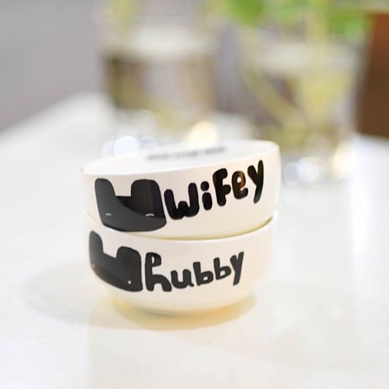 Hubby & Wifey Bowl 陶瓷碗一對