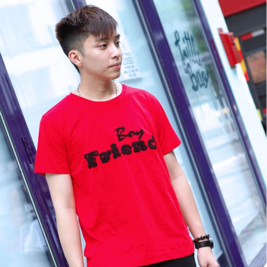 "Boy Friend" T 恤 (紅色)