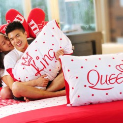 "King & Queen" Set/2 Pillow Case