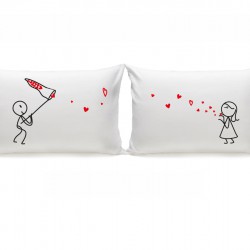 "Kiss Catcher" Set/2 Pillow Case